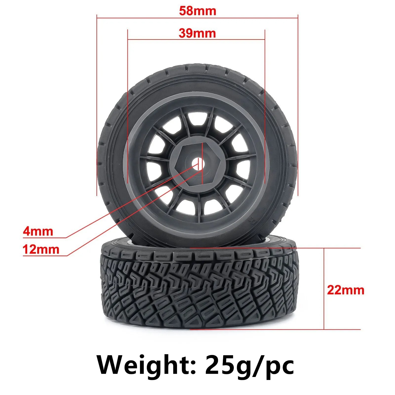 4 sztuki opon rally WRC 1/14 R – Tamiya Model Rc Car recenzja i cena