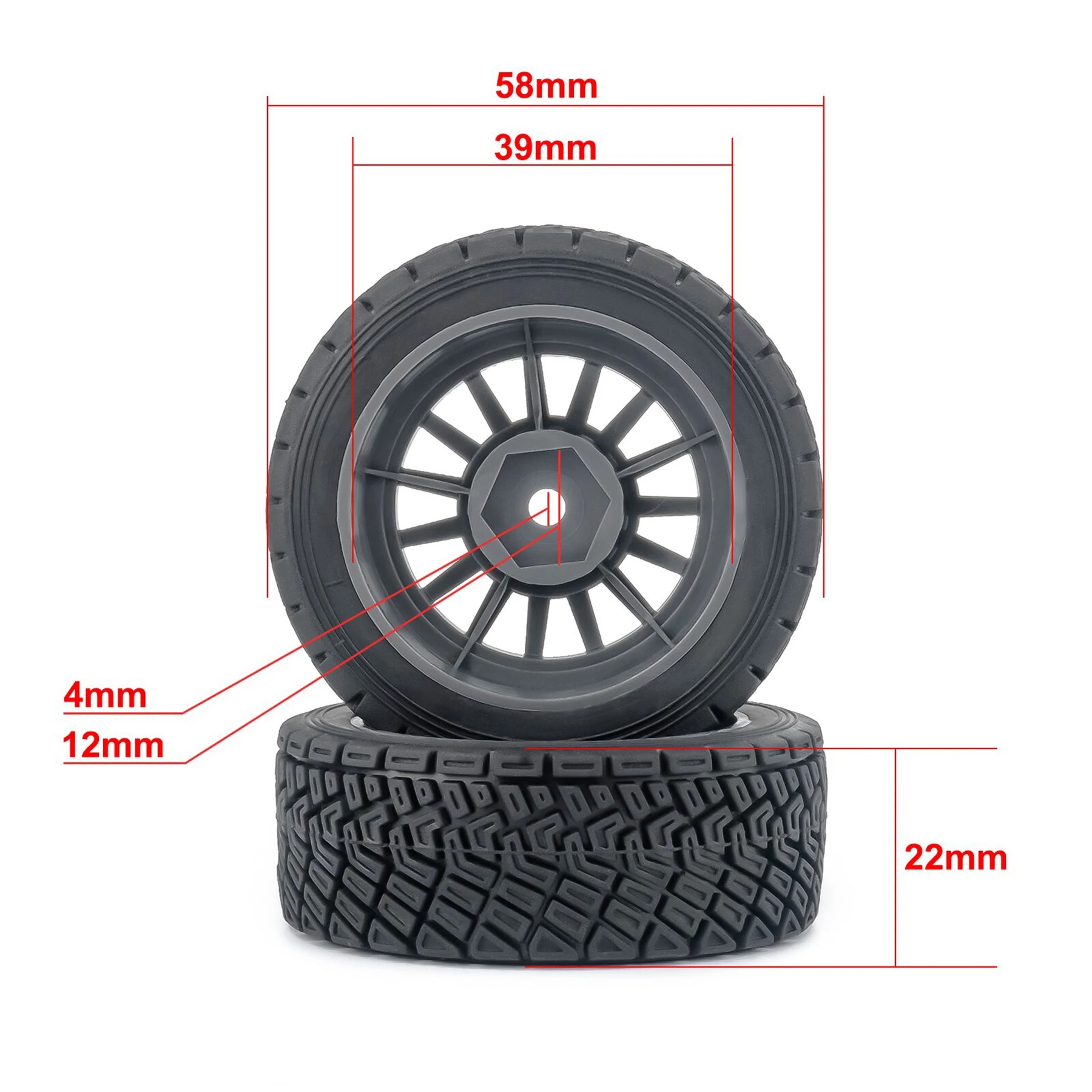 4 sztuki opon rally WRC 1/14 R – Tamiya Model Rc Car recenzja i cena